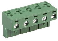 TERMINAL BLOCK, PLUGGABLE, 5POS, 14AWG