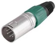 XLR PLUG 5 PIN GREEN