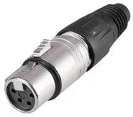 XLR SOCKET 4 PIN BLACK