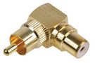 ADAPTOR PHONO 90 DEGREES GOLD PLATED