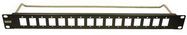 SLIM PATCH PANEL, 16PORT, 1U, M3 HOLE