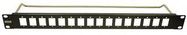 SLIM PATCH PANEL, 16PORT, 1U, M3 HOLE