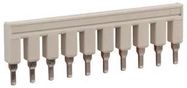 JUMPER, 10POS, 30A/800V, LIGHT GREY