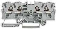 TERMINAL BLOCK, DIN RAIL, 4POS, 8AWG