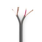 Audio Cable | 2 x 0.16 mm² | Copper | 100.0 m | Round | PVC | Dark Grey | Reel