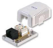 SOCKET, SURFACE, RJ45 CAT6, SINGLE