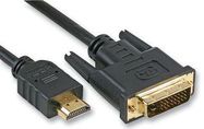 LEAD, HDMI A M TO DVI-D M, GOLD,10M