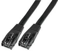 LEAD, FLAT CAT5E, LSOH, BLACK, 20M