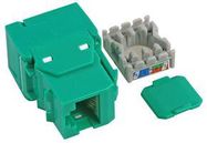 MODULAR, RJ45, RCPT, CAT6, 8P8C, GREEN