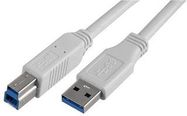 LEAD, USB3.0 A MALE-B MALE 2M WHITE