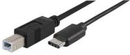 LEAD, USB2.0 B MALE-TYPE C, 2M BLACK