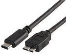 LEAD, USB3.1 MICRO B M-TYPE C, 2M BLACK