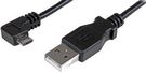 LEAD, USB2.0 A- RIGHT ANGLE MICRO B, 1M