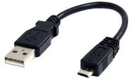 USB CABLE, 2.0MINI A-MICRO B PLUG, 0.15M