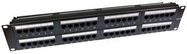 PATCH PANEL, CAT 5E, 2U, 48 PORT