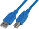 LEAD, USB2.0 A MALE - B MALE, BLUE 2M