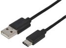 LEAD, USB2.0 TYPE C-A MALE, 0.5M BLACK
