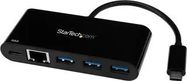 3 PORT USB-C HUB, GIGABIT & PD