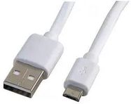 LEAD, USB A MALE-MICRO B MALE,WHITE 3M