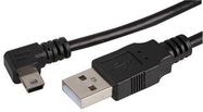 LEAD, USB2.0 A MALE-RT ANGLE MINI B 1M