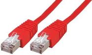 PATCH CORD, RJ45 PLUG-PLUG, RED, 5M