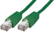 PATCH CORD, RJ45 PLUG-PLUG, GRN, 500MM