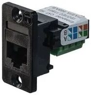 MOD CONN, RJ45 JACK, 8P8C/1 PORT/CBL/PNL