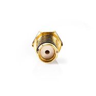 SMA Connector | Straight | Female | Gold Plated | 50 Ohm | Crimp | Cable input diameter: 2.55 mm | Metal | Gold | 2 pcs | Box