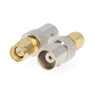 SMA Adapter | SMA Male | BNC Female | Gold Plated | 50 Ohm | Straight | Copper | Gold | 2 pcs | Box