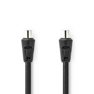 Coax Cable | IEC (Coax) Male | IEC (Coax) Male | Nickel Plated | 90 dB | 75 Ohm | Double Shielded | 1.50 m | Round | PVC | Black | Label