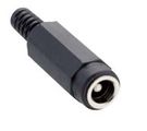 Plug; DC supply; male; 5.5/2.1mm; with strain relief; for cable LEMBERG
