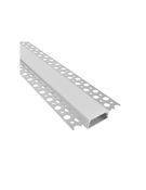 Aluminum profile with white cover for LED strip, anodized, architectural, DEOLINE XL 2m