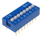 DIP Switch 16 pins, ON-OFF; 0.05A/12VDC, THT