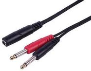 LEAD, 6.35 ST SCKT-2X 6.35 MN JACK, 1.0M