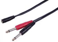 LEAD, 3.5 ST SCKT-2X 6.35 MN JACK, 0.3M