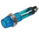 Indicator with neon lamp 12V Ø8.2mm blue