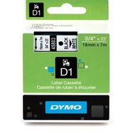Spausdinimo juostelė D1 19mm x 7m juoda/balta 45803 DYMO