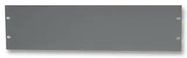 BLANK 19" RACK PANEL, 3U, GREY