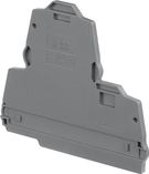 End section for double bridge screw clamp terminal block, grey ABB