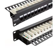 19" 1U patch panel 24 ports Excel 100-302 (Cat.6e)