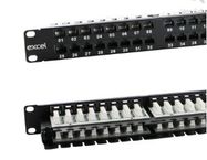 19" 1U patch panel 48 ports Excel 100-394 (Cat.6e)