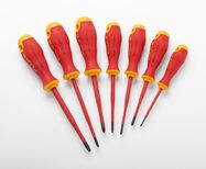 Insulated 7 units Screwdriver Kit, 1,000 V (3 slotted, 2 Phillips, 2 square), Fluke