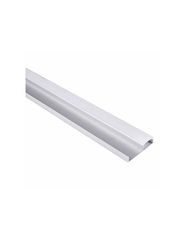 Aluminum profile with white cover for LED strip, anodized, plinth, FLOORLINE, 3m