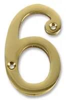 NUMERAL, 3", BRASS, NO '6'