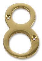 NUMERAL, 3", BRASS, NO '8'