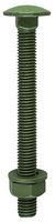 CARRIAGE BOLT GREEN - M10X100MM (10PK)