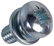 SCREW, PAN HEAD POZI, STEEL, M6, 12MM