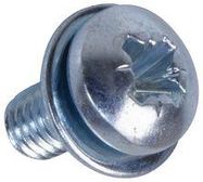 SCREW, W/FLAT WASHER, M3X6, BX100, PK100