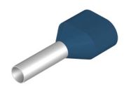 Wire-end ferrule, Twin wire-end ferrule, 13 mm, 10 mm, blue