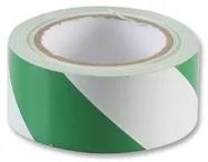 TAPE HAZARD/AISLE MARKING GN/WHT 33M